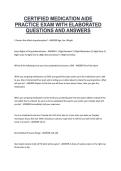 Certified Medication Aide &lpar;CMA&rpar; Practice Exam &ndash; Comprehensive Questions and Elaborated Answers for Healthcare Certification Preparation