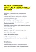 ABPD QE REVIEW EXAM QUESTIONS WITH 100&percnt; CORRECT ANSWERS 