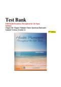 Test Bank for Edelman's Health Promotion Throughout the Life Span&comma; 8th Edition &vert; Complete Chapter-by-Chapter Q&A&comma; Rationales&comma; Graded A&plus;