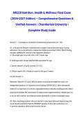 NR228 Nutrition&comma; Health & Wellness Final Exam &lpar;2026-2027 Edition&rpar; &ndash; Comprehensive Questions & Verified Answers &vert; Chamberlain University &vert; Complete Study Guide
