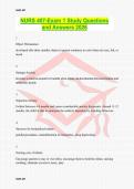 NURS 407-Exam 1 Study Questions and Answers 2026