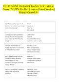 CCI RCS &lpar;Part One&rpar; Mock Practice Test 1 with all Correct & 100&percnt; Verified Answers &vert;Latest Version &vert;Already Graded A&plus; 