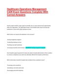 Healthcare Operations Management C429 Exam Questions Complete With Correct Answers 2026