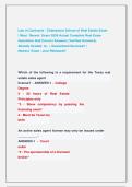 Law of Contracts - Champions School of Real Estate Exam                 &vert; Most  Recent  Exam 2026 Actual Complete Real Exam  Questions And Correct Answers &lpar;Verified Answers&rpar;                Already Graded  A&plus;  &vert; Guaranteed Success&excl;&excl; &vert;                      