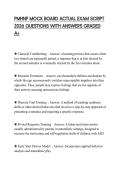 PMHNP MOCK BOARD ACTUAL EXAM SCRIPT 2026 QUESTIONS WITH ANSWERS GRADED A&plus;