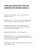 PMHNP MOCK BOARD FINAL PAPER 2026 QUESTIONS WITH ANSWERS GRADED A&plus;