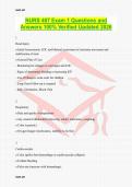 NURS 407 Exam 1 Questions and Answers 100&percnt; Verified Updated 2026
