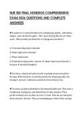 NUR 180 FINAL HONDROS COMPREHENSIVE EXAM 2026 QUESTIONS AND COMPLETE ANSWERS