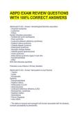 ABPD EXAM REVIEW QUESTIONS WITH 100&percnt; CORRECT ANSWERS 