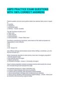 ABPD PRACTICE EXAM QUESTIONS WITH 100&percnt; CORRECT ANSWERS 