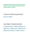 MEDICATION AIDE LATEST ACTUAL 2026 FINAL EXAM WITH COMPLETE DETAILED QUESTIONS AND CORRECT VERIFIED ANSWERS ALREADY A&plus; GRADED