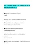 NUR 170 FINAL PAPER 2026 QUESTIONS WITH ANSWERS GRADED A&plus;