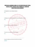 Portage Learning NURS 231 &ndash; Pathophysiology Final Exam&comma; 2026 latest update with verified Q&A&period;