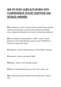 NUR 170 STUDY GUIDE ELITE REVIEW WITH COMPREHENSIVE SOLVED QUESTIONS AND DETAILED ANSWERS