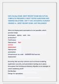 SAFe DevOps EXAM &vert; MOST RECENT EXAM 2026 ACTUAL  COMPLETE FREQUENTLY MOST TESTED QUESTIONS AND  VERIFIED SOLUTIONS &vert; GET IT 100&percnt; ACCURATE&excl;&excl; ALREADY  GRADED A&plus; &vert; MOST RECENT EXAM &vert; JUST RELEASED&excl;&excl;