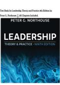 Test Bank for Leadership Theory and Practice 9th Edition by Peter G&period; Northouse &vert;&vert; All Chapters Included&vert;&vert; NEWEST UPDATE 2026