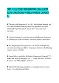 PMK EE E6 PROFESSIONALISM FINAL PAPER 2026 QUESTIONS WITH ANSWERS GRADED A&plus;