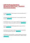 C429 Healthcare Operations Management WGU  EXAMS BUNDLE