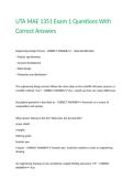 UTA MAE 1351 Exam 1 Questions With Correct Answers 