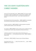MAE 1351 EXAM 3 QUESTIONS WITH CORRECT ANSWERS