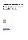 TCFP Incident Safety Officer Exam 2025&ndash;2026 &vert; Converted Questions & Verified Answers
