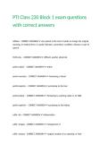 PTI Class 230 Block 1 exam questions with correct answers&period;