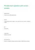 Pti state exam questions with correct answers