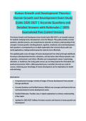Human Growth and Development Theories - HUMAN GROWTH AND DEVELOPMENT EXAM STUDY GUIDE 2026-2027 ACCURATE QUESTIONS AND CORRECT DETAILED ANSWERS WITH RATIONALES &vert;&vert; 100&percnt; GUARANTEED PASS <BRAND NEW VERSION>