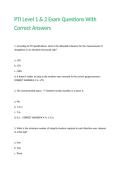 PTI Level 1 & 2 Exam Questions With Correct Answers