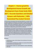 Chapter 1 - HUMAN GROWTH AND DEVELOPMENT EXAM STUDY GUIDE 2026-2027 ACCURATE QUESTIONS AND CORRECT DETAILED ANSWERS WITH RATIONALES &vert;&vert; 100&percnt; GUARANTEED PASS <BRAND NEW VERSION>