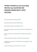 PYC2605- HIV&sol;AIDS Care And Counselling PRACTICE Exam QUESTIONS AND ANSWERS&vert;&vert;BRAND NEW&excl;&excl;&vert; LATEST 2025&sol;2026&period;