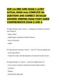 NUR 242 MED SURG EXAM 3 LATEST ACTUAL EXAM 2026 COMPLETE 180 QUESTIONS AND CORRECT DETAILED ANSWERS VERIFIED EXAM STUDY GUIDE COMPREHENSIVE EXAM Q AND A