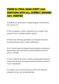 PMKEE E6 FINAL EXAM SCRIPT 2026 QUESTIONS WITH ALL CORRECT ANSWERS 100&percnt; VERIFIED