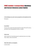 OSSF Installer 1 License Exam Questions and Correct Answers&vert; Latest Update
