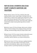 NUR 160 EXAM 2 HONDROS 2026 EXAM SCRIPT COMPLETE QUESTIONS AND SOLUTIONS