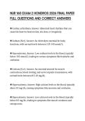 NUR 160 EXAM 2 HONDROS 2026 FINAL PAPER FULL QUESTIONS AND CORRECT ANSWERS
