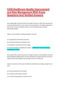 C430 Healthcare Quality Improvement and Risk Management WGU Exam Questions And Verified Answers&vert; verified exam questions