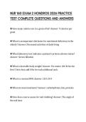 NUR 160 EXAM 2 HONDROS 2026 PRACTICE TEST COMPLETE QUESTIONS AND ANSWERS