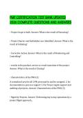 PMP CERTIFICATION TEST BANK UPDATED 2026 COMPLETE QUESTIONS AND ANSWERS