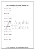 ALL THE STEMS -- 2025-2026 &vert; LINGUISTICS&period; Upgrade your revision instantly&excl;