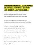 BNSF CONDUCTOR FINAL EXAM UPDATED REVIEW COLLECTION 2026 QUESTIONS AND CORRECT ANSWERS GRADED A&plus;
