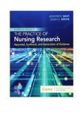 Test Bank &ndash; Burns & Grove&rsquo;s The Practice of Nursing Research&colon; Appraisal&comma; Synthesis&comma; and Generation of Evidence &lpar;9th Edition&comma; 2025&sol;2026&rpar; by Jennifer R&period; Gray & Susan K&period; Grove &vert; All Chapters