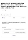 FNP654&sol; FNP 654 MIDTERM EXAM &vert; FAMILY PRIMARY CARE II EXAM &vert; QUESTIONS AND VERIFIED ANSWERS&vert; 100&percnt; CORRECT&vert; GRADE A &ndash; GCU &vert; LATEST 2026&sol; 2027