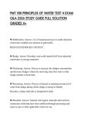 PMT 108 PRINCIPLES OF WATER TEST 4 EXAM Q&A 2026 STUDY GUIDE FULL SOLUTION GRADED A&plus;