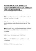PMT 108 PRINCIPLES OF WATER TEST 4 ACTUAL EXAMINATION TEST 2026 QUESTIONS WITH SOLUTIONS GRADED A&plus;