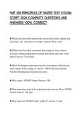 PMT 108 PRINCIPLES OF WATER TEST 4 EXAM SCRIPT 2026 COMPLETE QUESTIONS AND ANSWERS 100&percnt; CORRECT