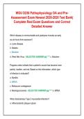 WGU D236 Pathophysiology OA and Pre-  Assessment Exam Newest 2026-2028 Test Bank&vert;  Complete Real Exam Questions and Correct  Detailed Answer
