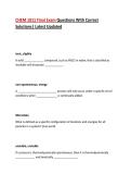CHEM 1011 Final Exam Questions With Correct Solutions&vert; Latest Updated