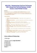 WGU D236 &ndash; Pathophysiology Final Exam Fall Semester  2026 &vert; Ultimate Exam Pack with Rationales &vert; Verified  Answers &vert; Instant Pdf After Purchase  Overview&colon; 