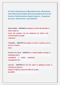UTA 3321 marketing Exam 3 Most Recent Exam &vert; Most Recent  Exam 2026 Actual Complete Real Exam Questions And Correct  Answers &lpar;Verified Answers&rpar; Already Graded A&plus; &vert; Guaranteed  Success&excl;&excl; &vert; Newest Exam &vert; Just Released&excl;&excl;